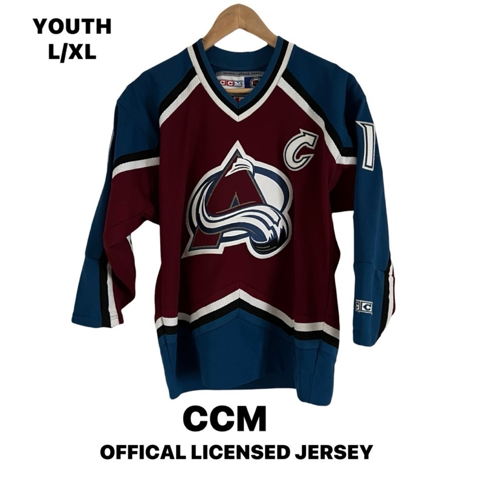 CCM Youth Burgundy and Blue Jersey